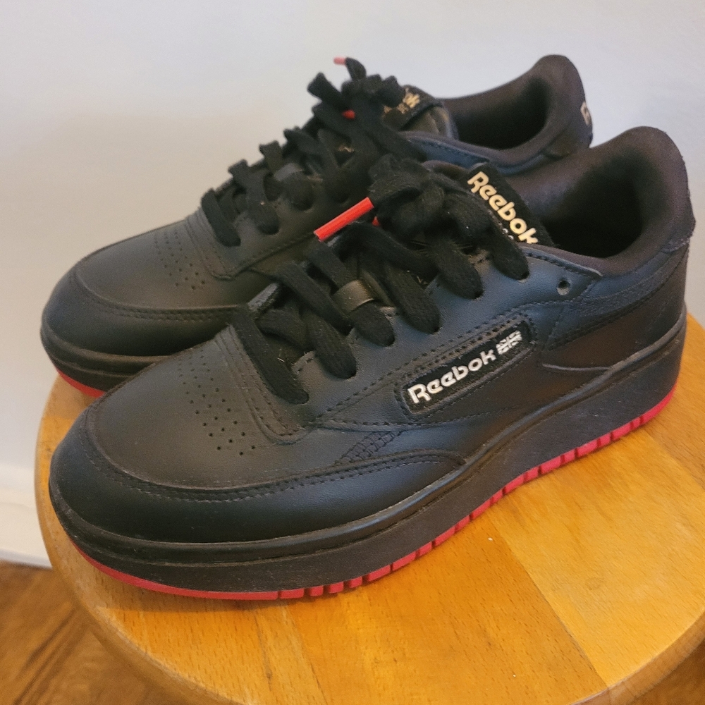 Reebok classic Cardi B womens black sneakers